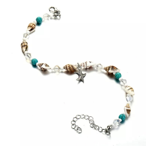 🐚New Starfish Shell Beach Ankle Bracelet - Picture 6 of 8